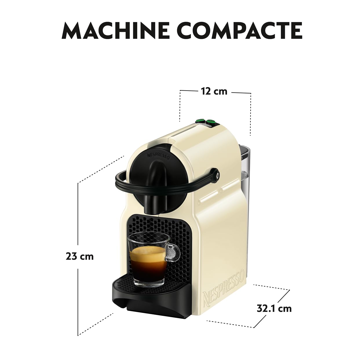 Machine à Café Expresso Crème Vanille 19 Bars + Kit Bienvenue – Compact EN80.CW