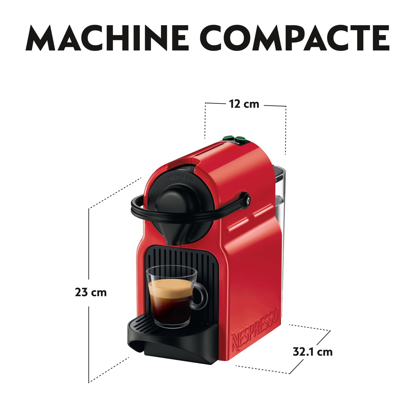 Machine à Café Expresso Rouge 19 Bars – Cafetière Capsule Design Épuré YY5506FD