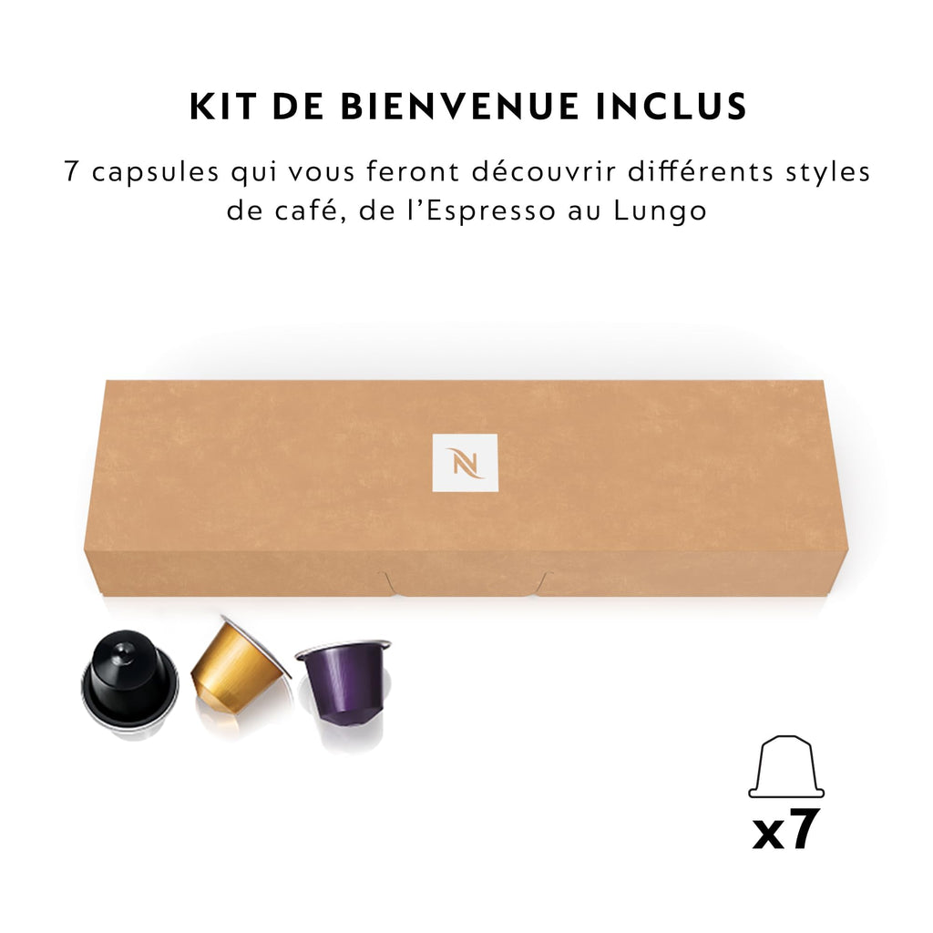 Machine à Café Expresso Noir 19 Bars + Kit Bienvenue – Design Compact EN80.B